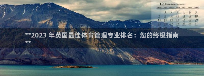 必一体育sportB体育：**2023 年英国最佳体育管理专